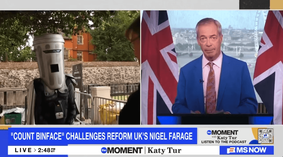 'Monty Python twist': MS NOW in awe as Trump ally forced to run against a trash can