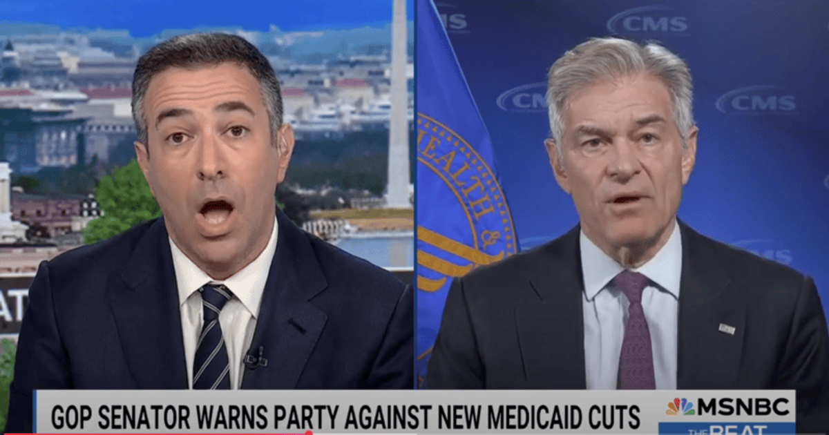 'Help it make sense!' MSNBC's Ari Melber challenges Trump official Dr. Oz on severe cuts