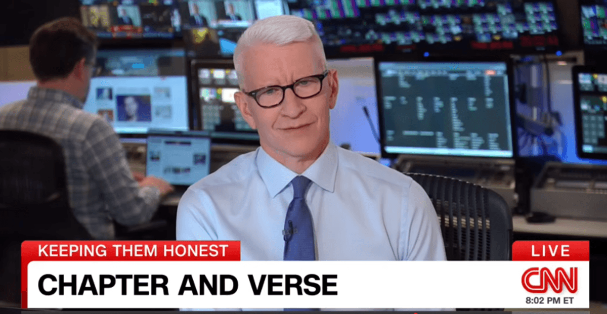 CNN's Anderson Cooper taken aback as Trump uncorks one of the 'lamest lies imaginable'
