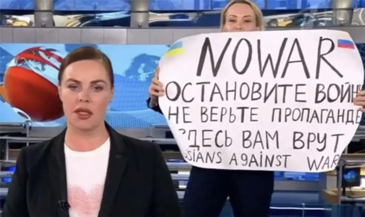 Russian TV news producer faces 15 years in prison for 'No War' on-air protest