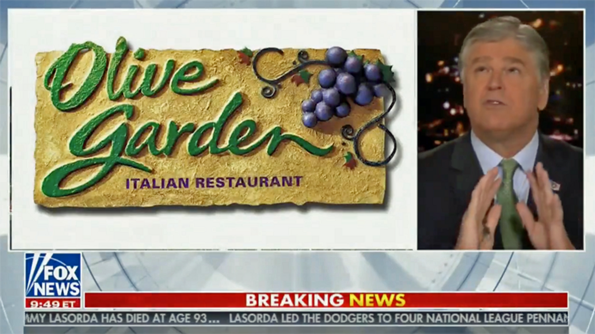 Amid calls for Trump to resign, Fox host goes in-depth on satirical tweet about Olive Garden