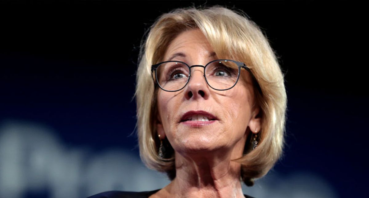 Betsy DeVos would consider working with Trump again — under one condition