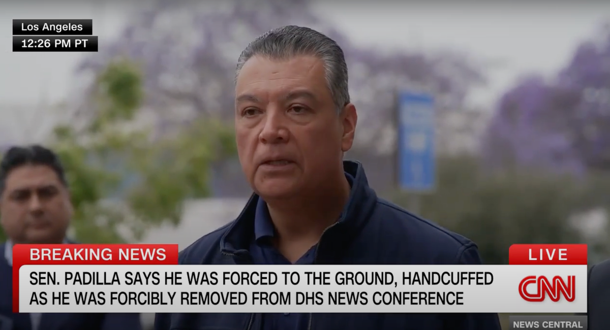 Visibly shaken senator delivers impassioned speech after dust-up at DHS presser