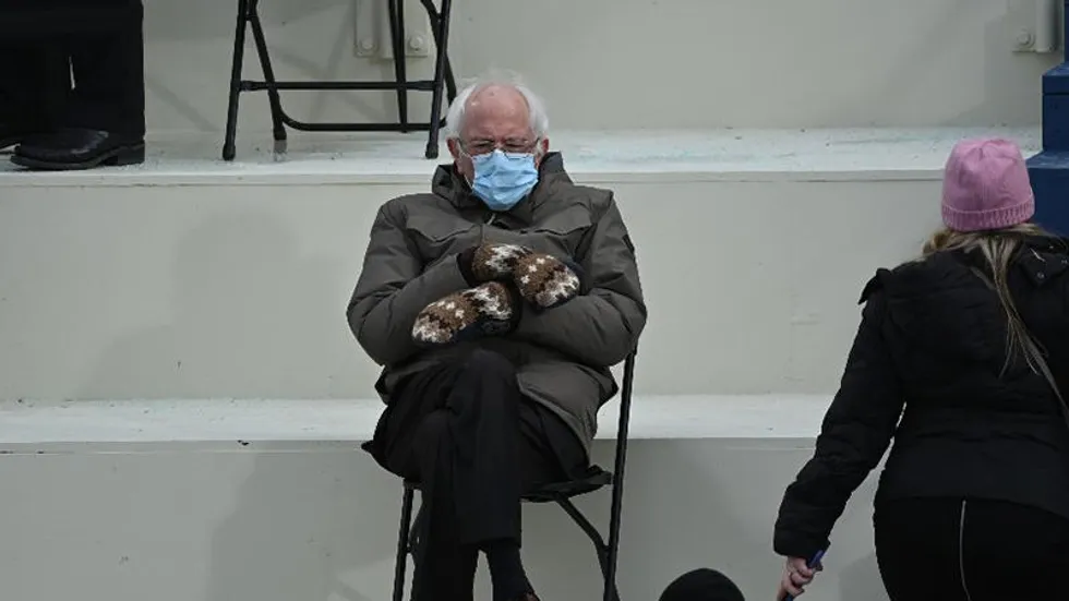 Bernie Sanders' mittens were a low-key message of unity, warmth and community