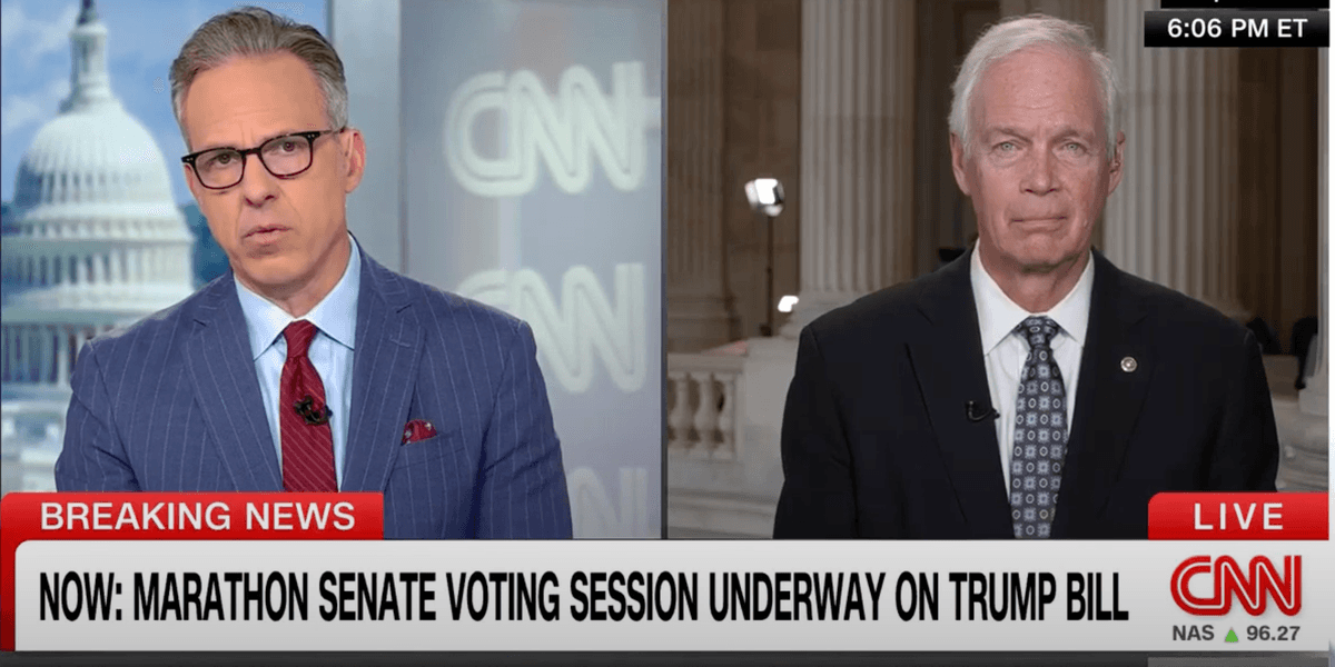 Jake Tapper GOP senator who blasted megabill confronted by CNN's Jake Tapper over ...