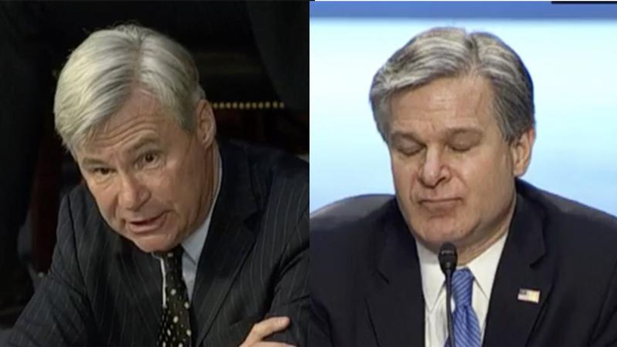 WATCH: Dem senator reads FBI Director Wray the riot act for withholding info and ducking questions