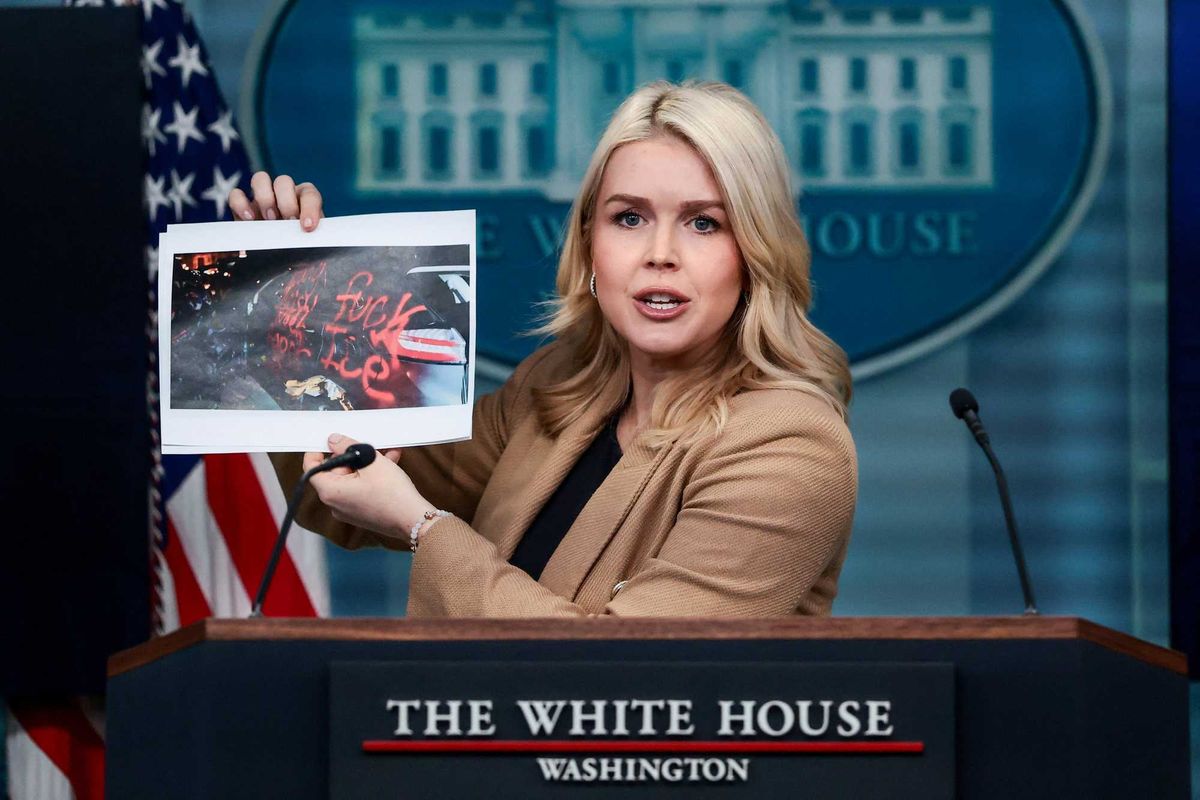 'Save us the outrage, sweetie': Karoline Leavitt mocked after pearl-clutching moment