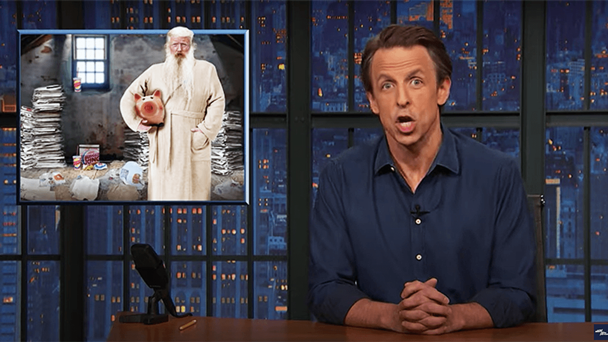 Seth Meyers details the work done to clean the White House post-Trump: 'Getting ketchup off the Constitution'