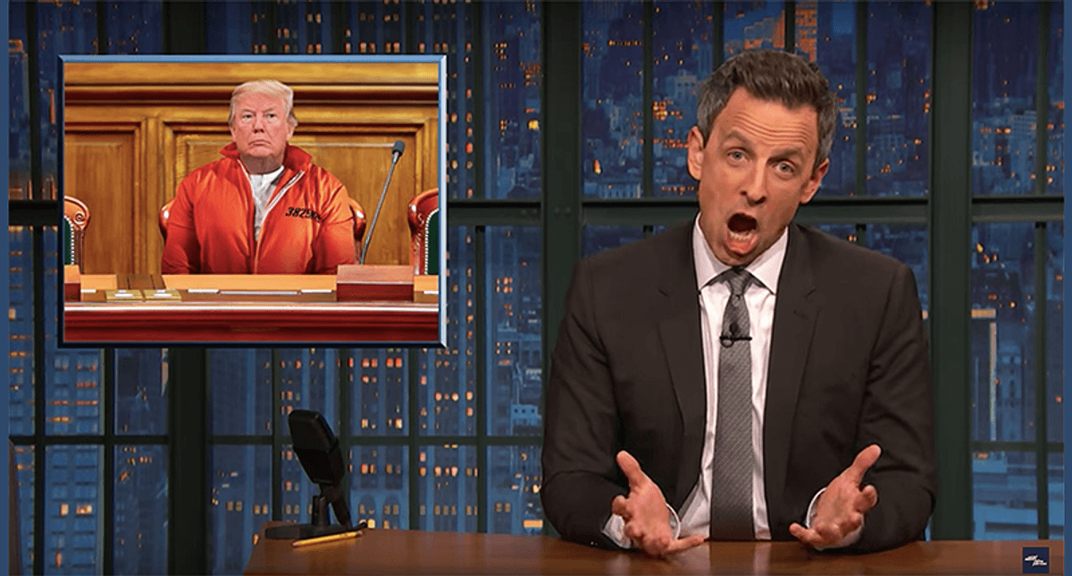 Seth Meyers hilariously mocks GOP for pathetic defense of Trump: 'Every movement has a lunatic fringe'