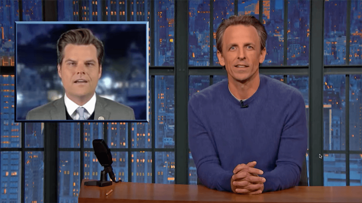 Seth Meyers reveals the mistake Matt Gaetz should have seen coming