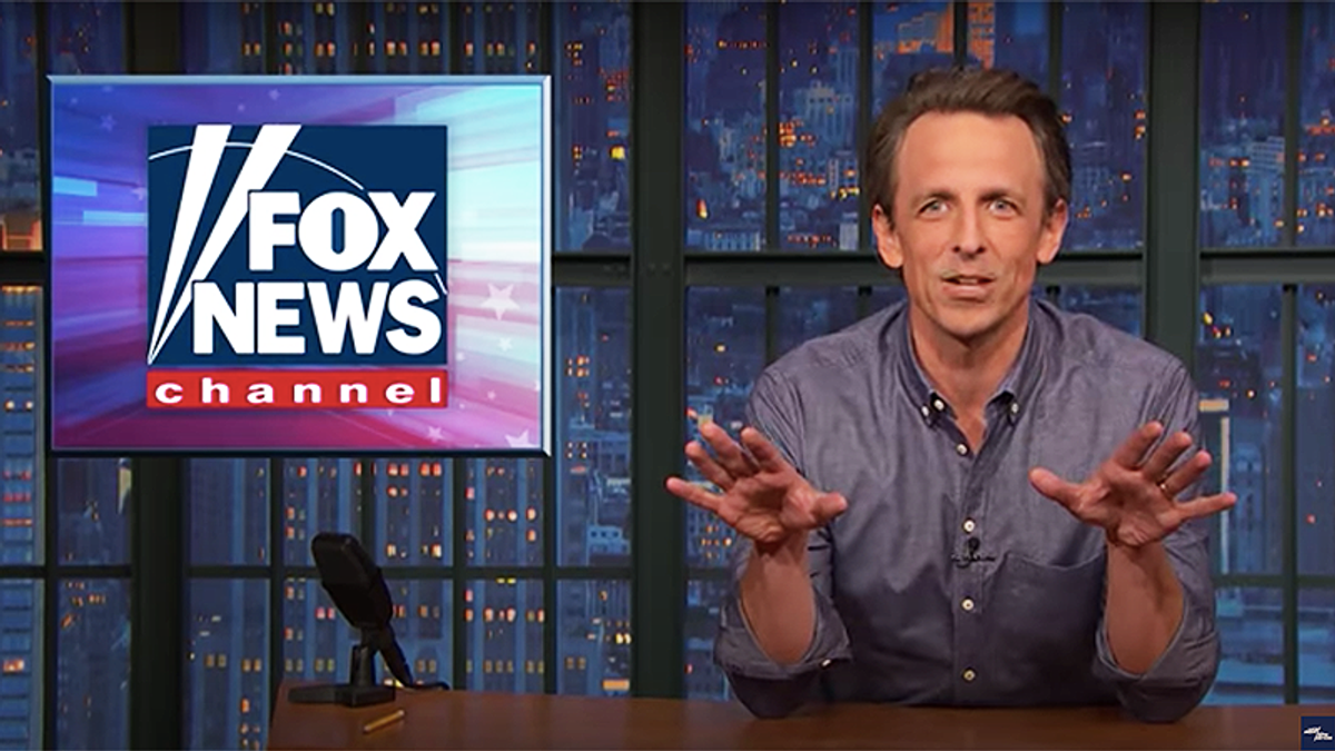 Seth Meyers unleashes fury of mockery on Fox News for obsessing about decades-old cartoons