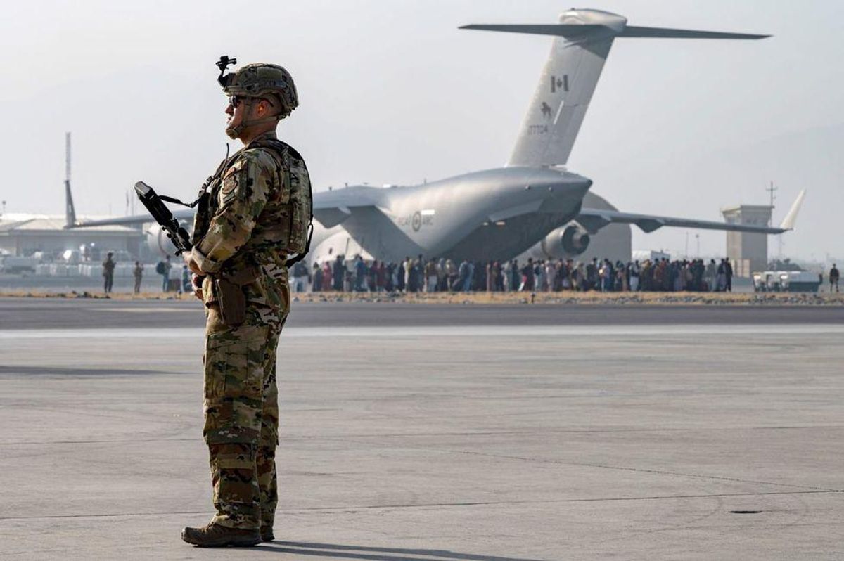 US Marines returned fire after suicide bombing in Kabul but no enemies were shooting at them