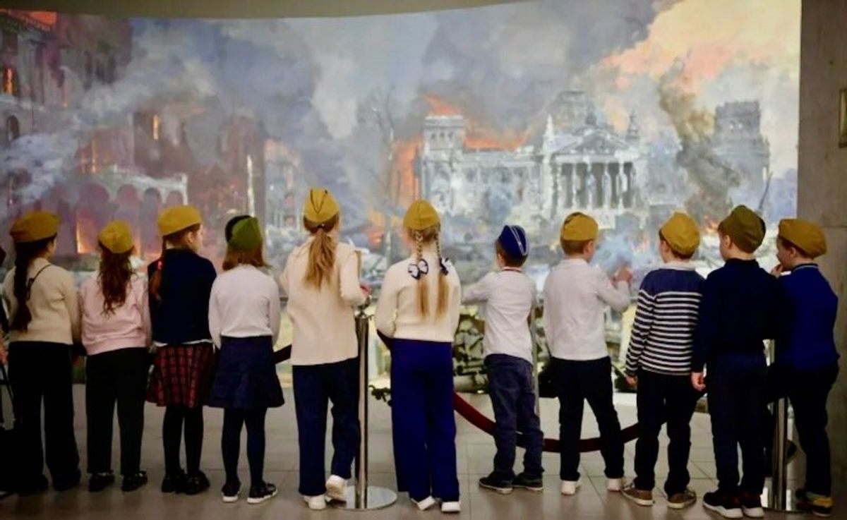 Moscow children celebrate 'victory' amid patriotic education drive