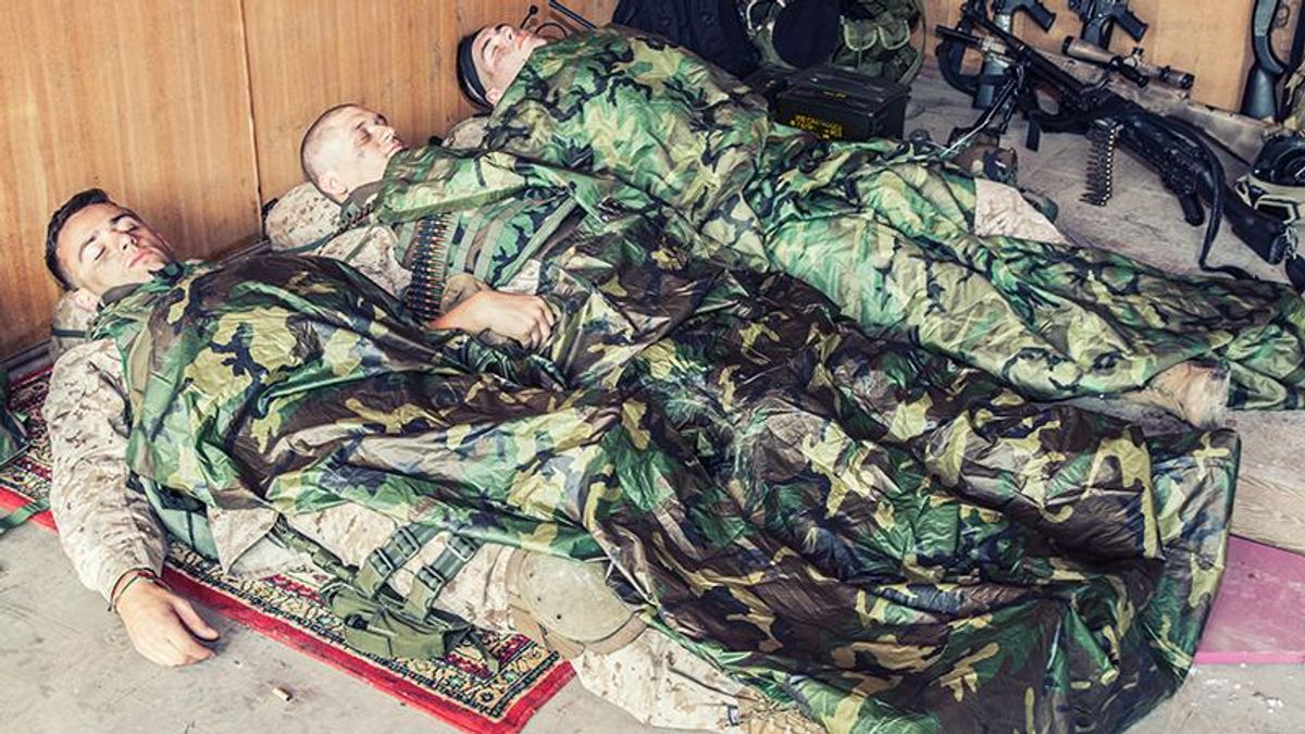 sleepy soldiers sleeping marine