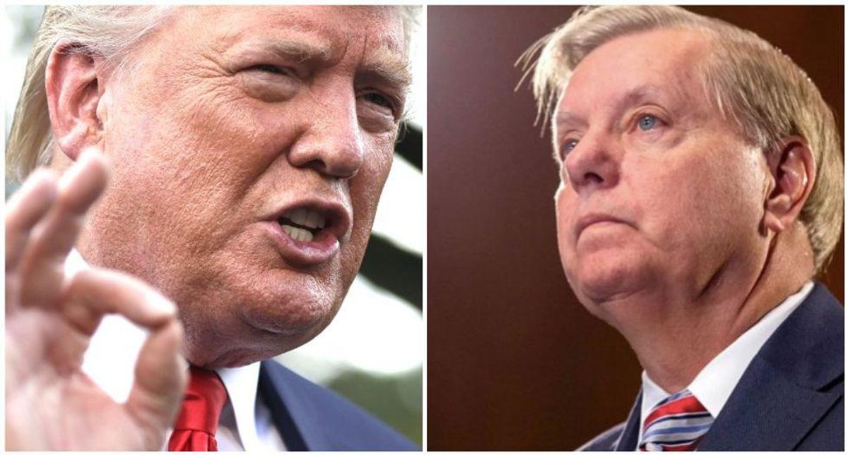 Cheers erupt after Trump turns on Lindsey Graham: 'GOP is imploding'