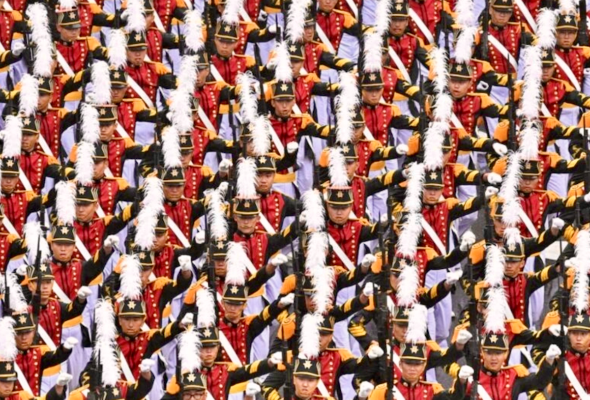 South Korea stages first military parade in a decade