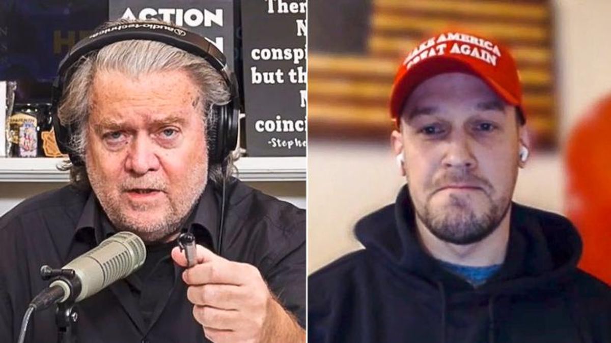 Biden-slurring dad Jared Schmeck goes full MAGA on Steve Bannon's podcast: 'The election was 100% stolen'