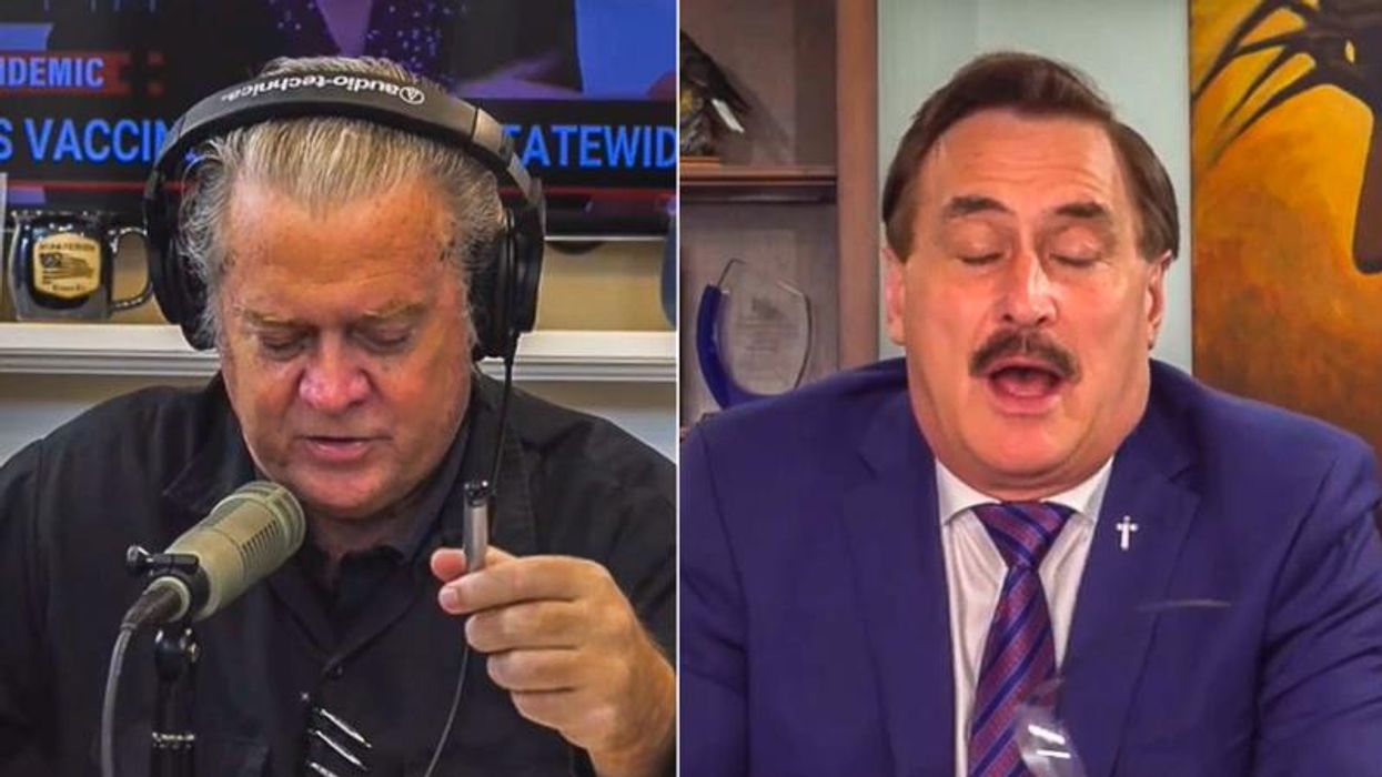 Steve Bannon busts Mike Lindell for claiming Cyber Ninjas are 'certified' election auditors