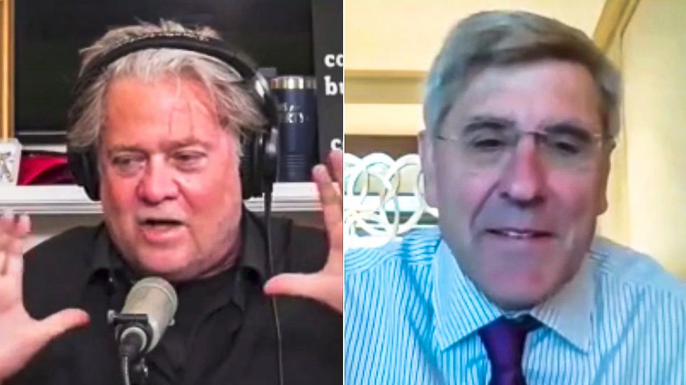 'Whoa! Whoa! Whoa!' Steve Bannon snaps at guest who says 'American people' ousted Trump