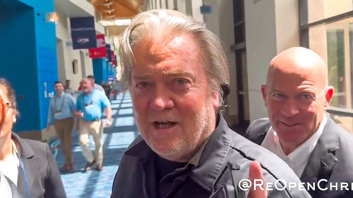 'Stop lying': Steve Bannon clash gets DeSantis activist booted from Turning Point conference