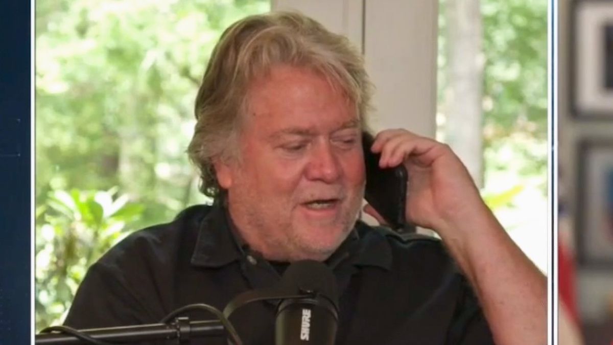 'Can I call you back?' Trump interrupts Steve Bannon's show with unexpected call