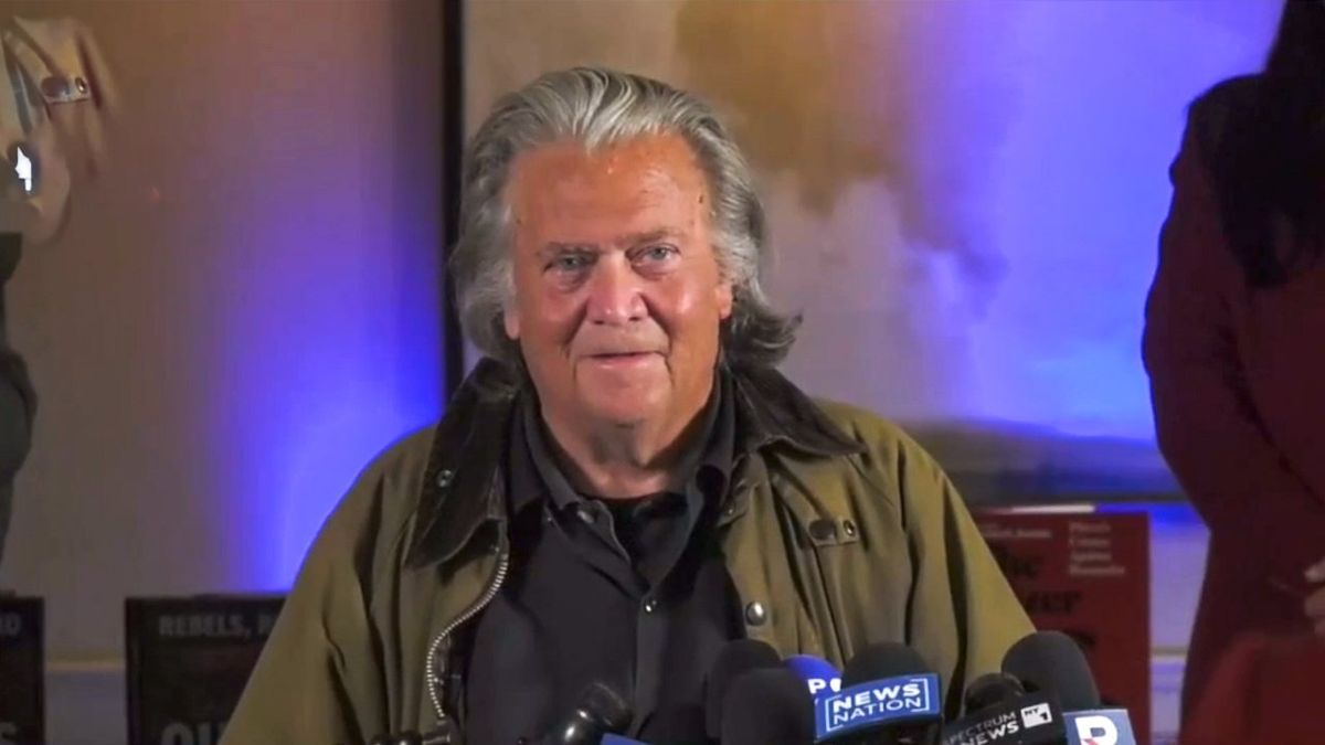'When's the next insurrection?' Steve Bannon's news conference trolled by comedian