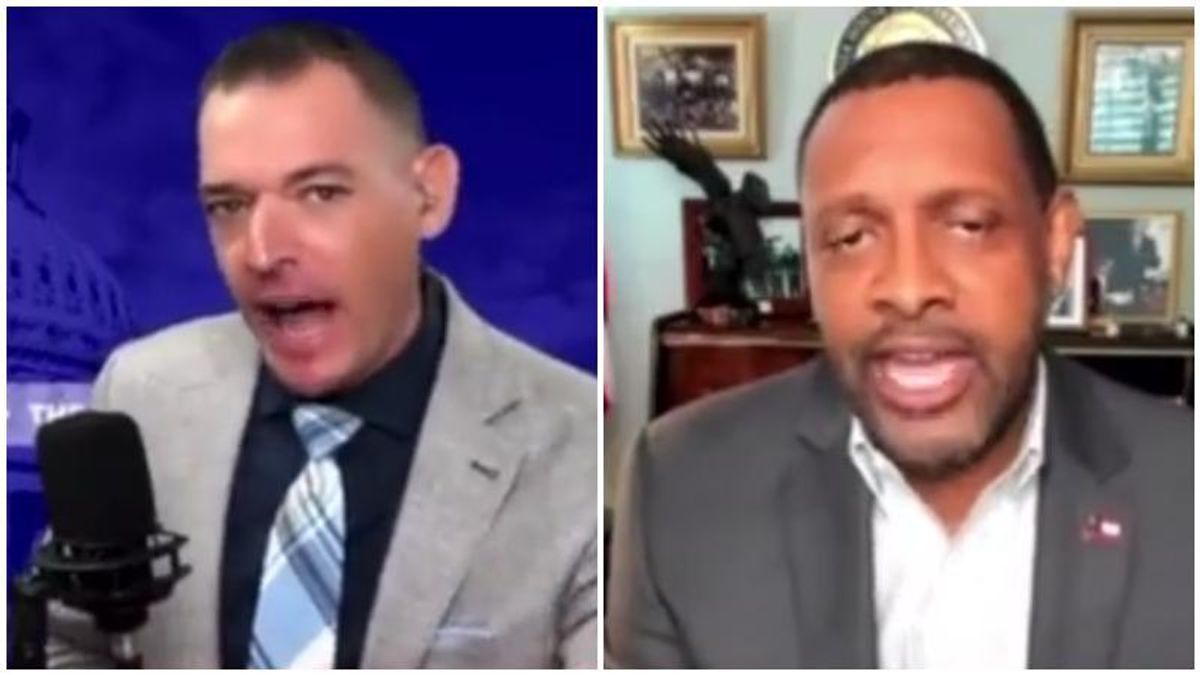 Interview with pro-MAGA Georgia candidate goes off the rails after he's accused of discriminating against white people