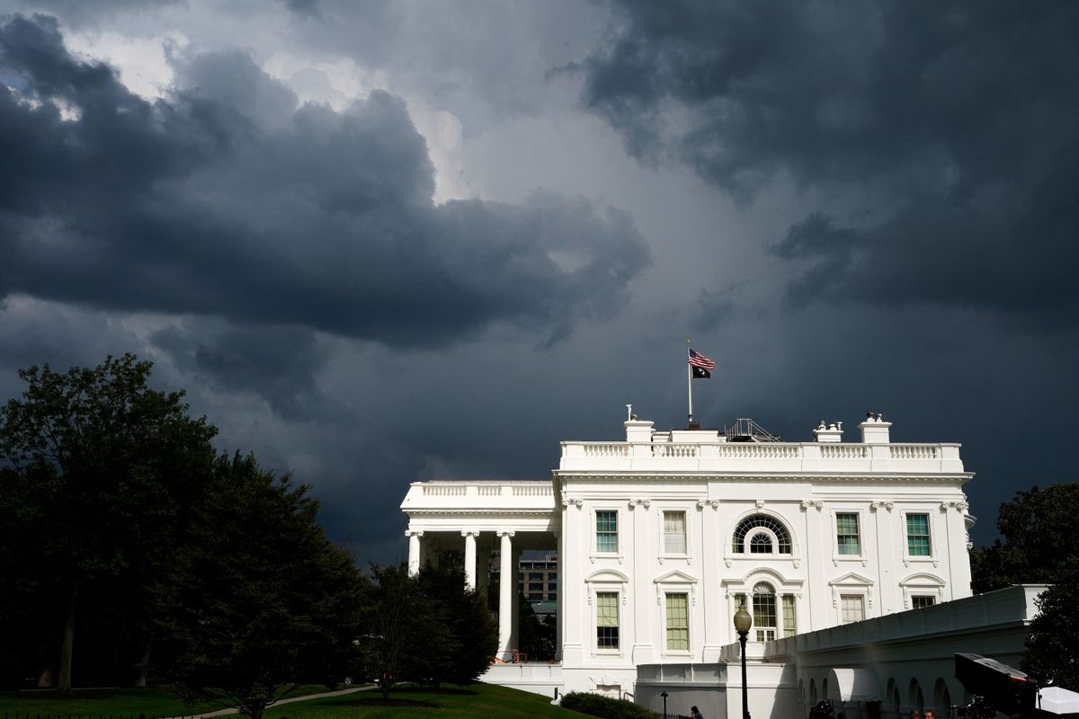 Storm clouds over the White House