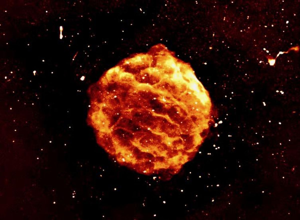 A new Australian supercomputer has already delivered a stunning supernova remnant pic