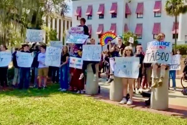 Florida high school to cover yearbook photos of ‘don’t say gay’ student protests