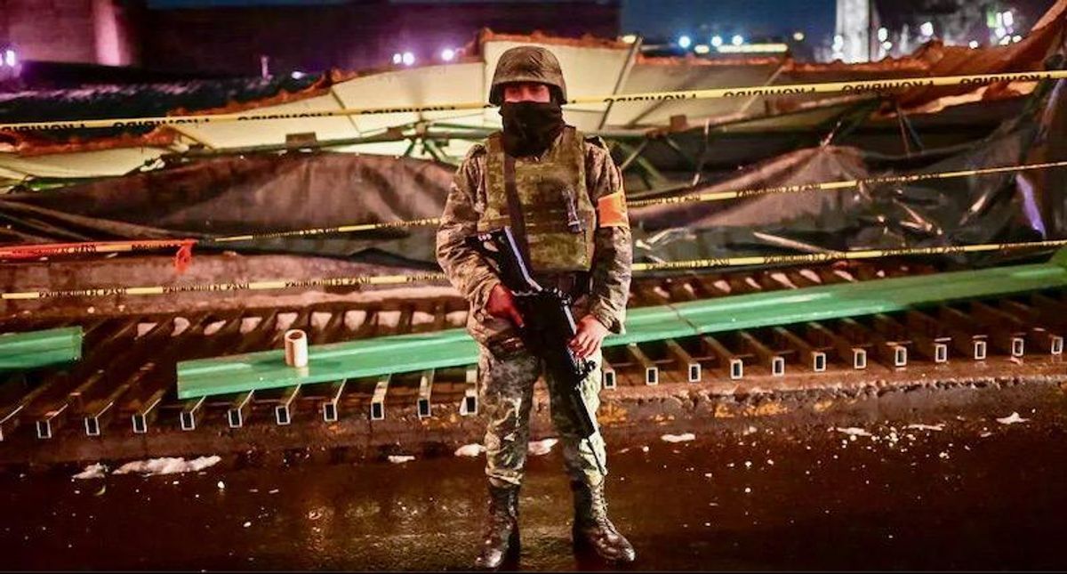 Torrential rain collapses roof over famed Aztec temple in Mexico