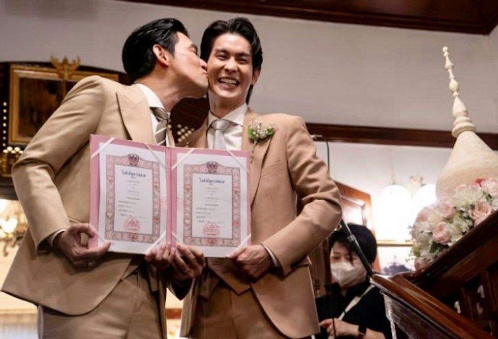 Hundreds to wed as Thai same-sex marriage law comes into force