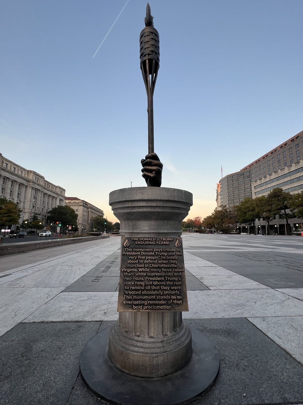 A monument to Trump's 'very fine people on both sides' comment pops up in D.C.