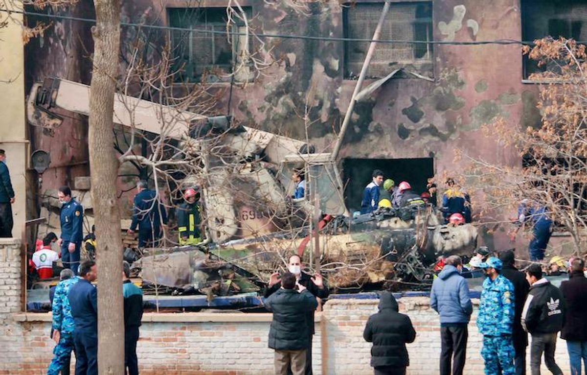 Iranian fighter jet crashes into school, three killed