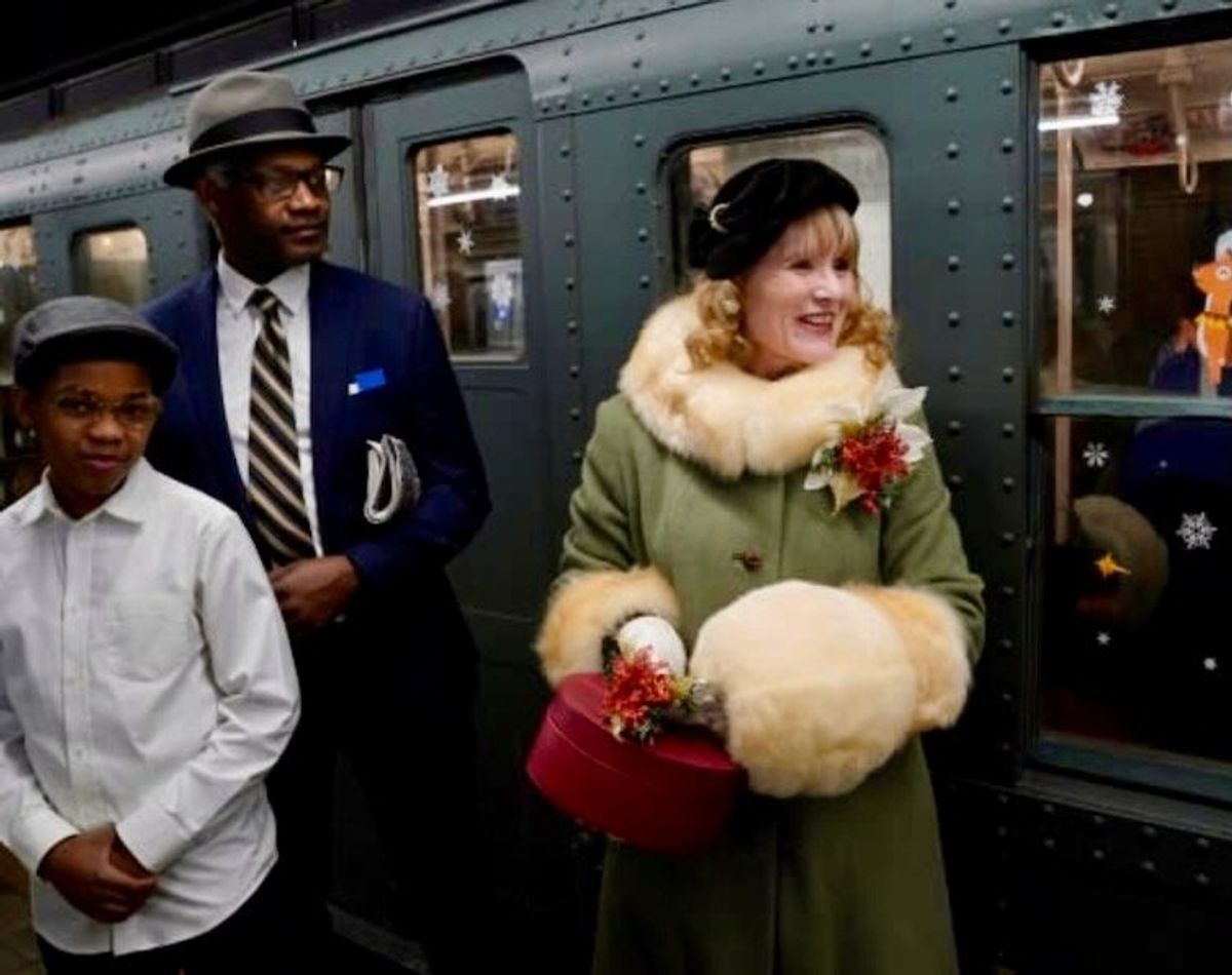 Riding subway cars of 1930s New York, and dressing the part