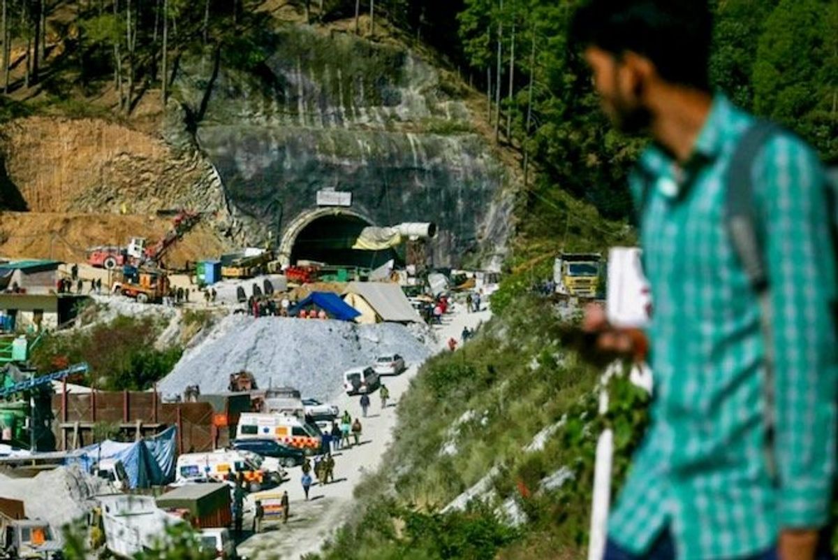 Indian army digs by hand to free 41 trapped tunnel workers