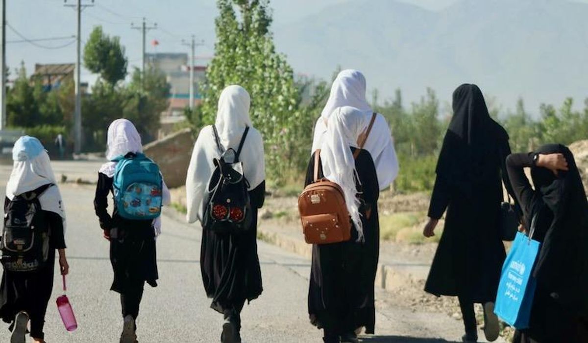 Afghan women stage street protest against university ban