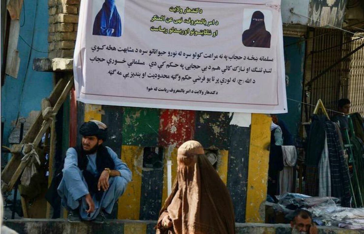Women not wearing hijab 'trying to look like animals', say Taliban posters