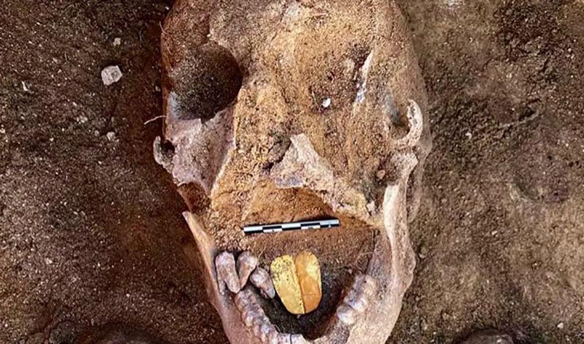 Golden-tongued Egyptian mummies discovered near Alexandria