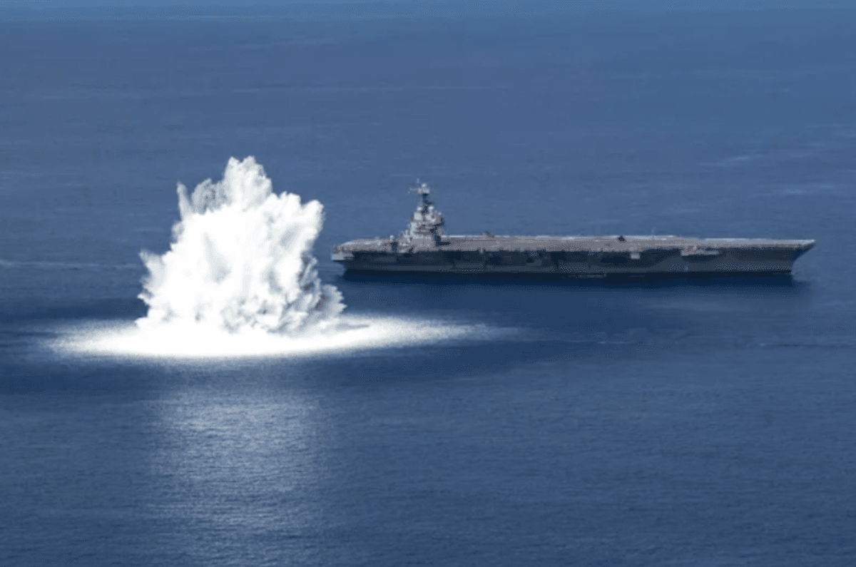 US Navy tests warship's metal with megablast