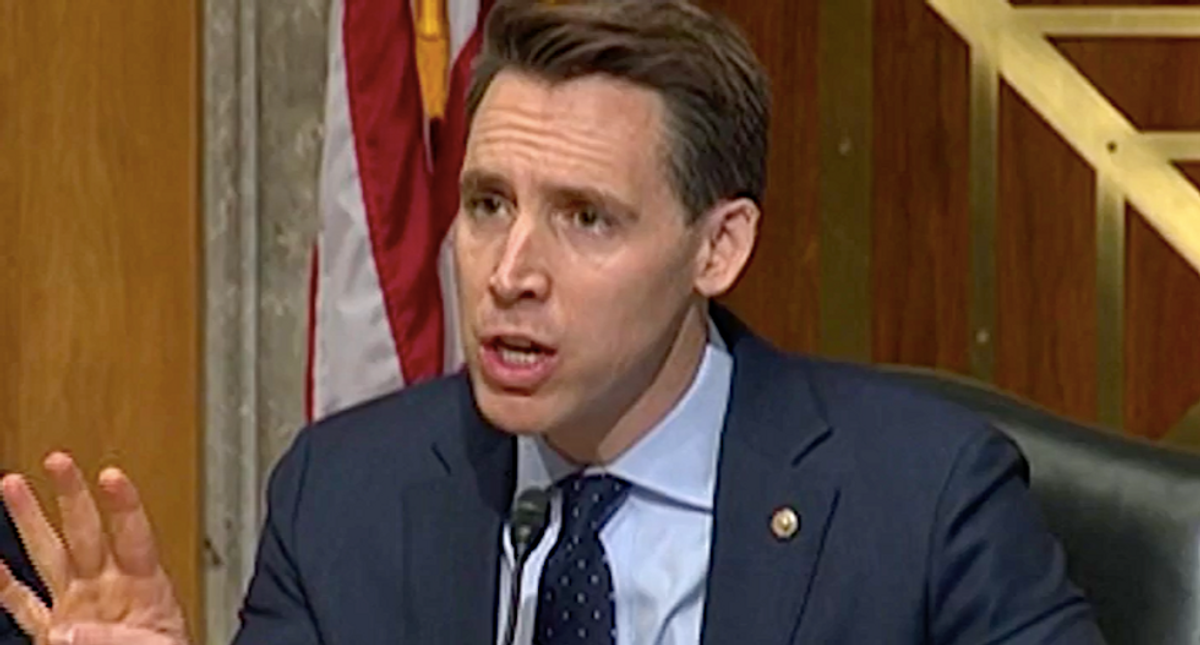 Josh Hawley's press secretary says the number of people wearing masks is 'concerning'