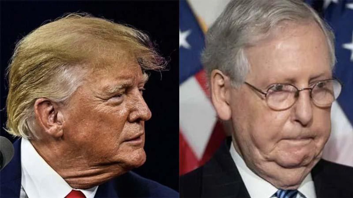 Trump snarls at McConnell with accusation of a 'total betrayal of the great voters of America'