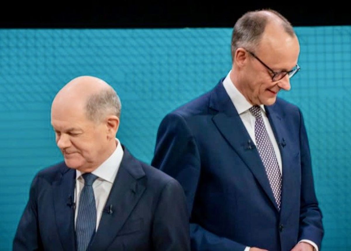 Germany's Scholz, Merz, clash over far-right AfD in election debate