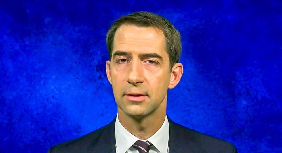 'Sociopath' Tom Cotton buried as 'blood-thirsty fascist' for claiming US has 'major under-incarceration problem'