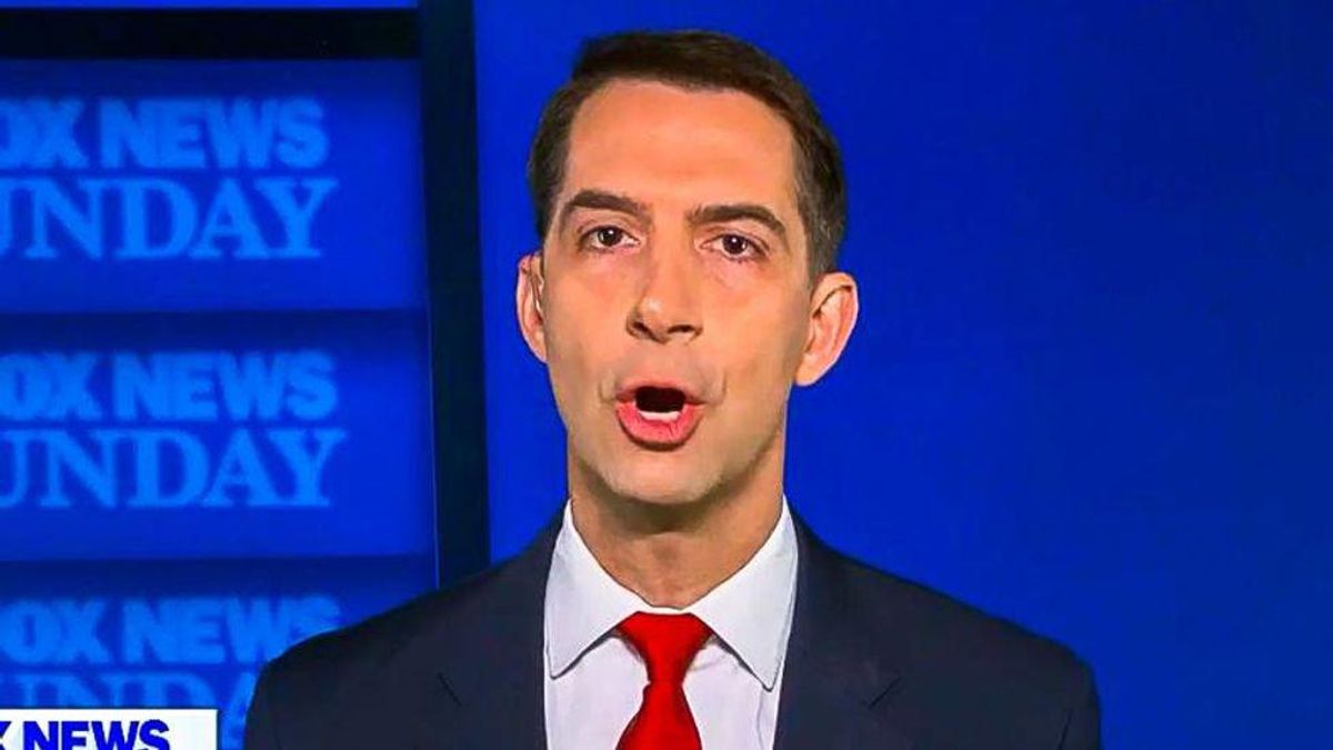 Tom Cotton mistakenly claims Russia has troops on 'our border' with Freudian slip