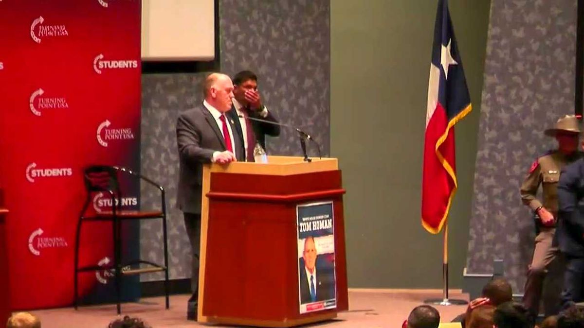 'Traitor!' Trump's Border czar Tom Homan heckled at MAGA Turning Point USA event