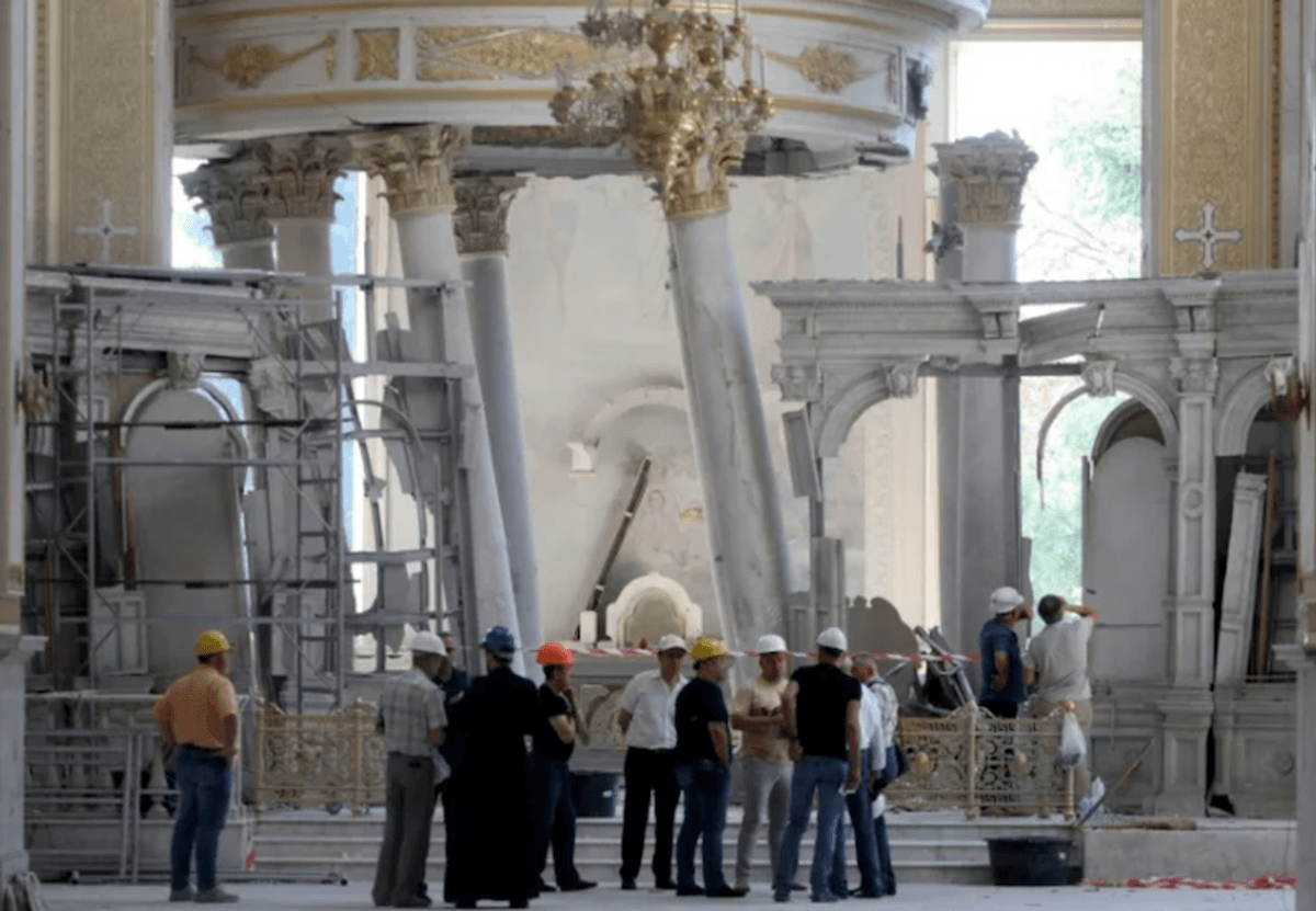 'Such pain': Odesa cathedral, demolished by Soviets, hit by Russia
