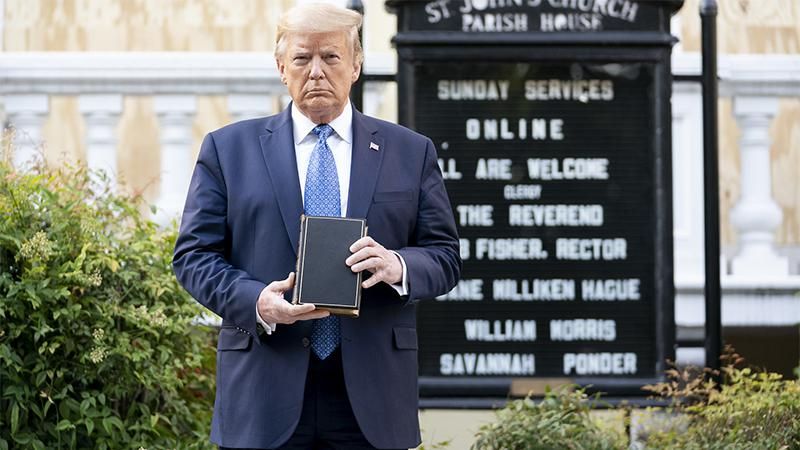 Trump at St. John's Episcopal Church