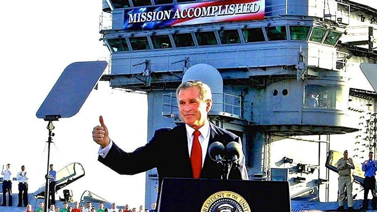 People don't want to hear about George W. Bush's 'deep sadness' about Afghanistan -- and they let him know it