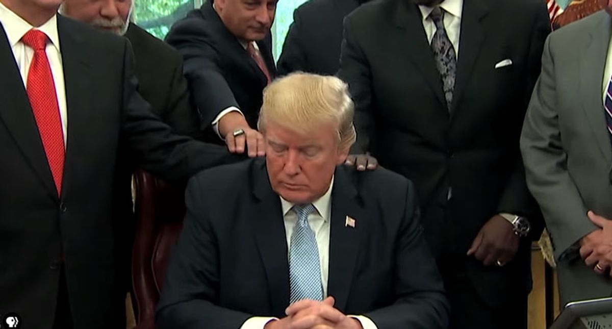 Trump holds 'emergency prayer call' to boost 'supernatural wisdom'